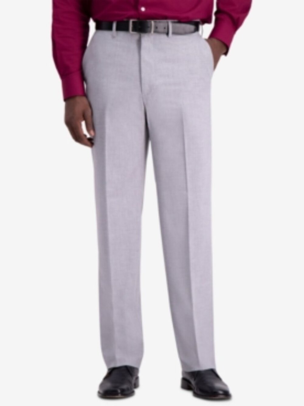 J.M. Haggar Men's Premium Classic-Fit Stretch Dress Pants, 32 X 32, Light Grey